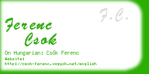 ferenc csok business card